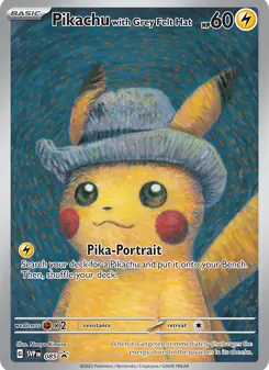Pikachu com Chapéu de feltro Cinza