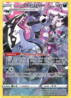 Obstagoon de Galar · Estrelas Radiantes Galeria de Treinador #TG10