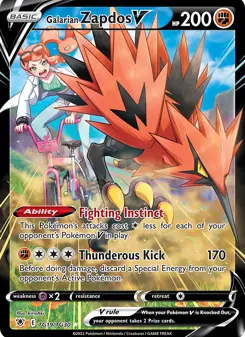 Zapdos de Galar V · Estrelas Radiantes Galeria de Treinador #TG19