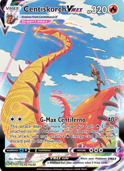 Centiskorch VMAX · Origem Perdida Galeria de Treinador #TG15