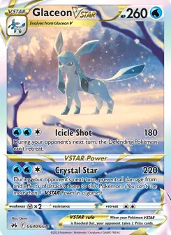 Glaceon V-ASTRO · Realeza Absoluta Galeria de Galar #GG40