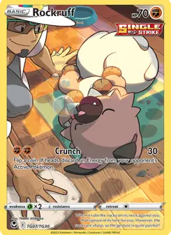 Rockruff · Tempestade Prateada Galeria de Treinador #TG07
