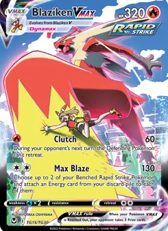 Blaziken VMAX · Tempestade Prateada Galeria de Treinador #TG15