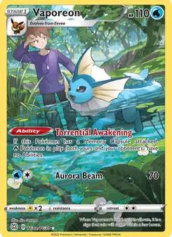 Vaporeon · Astros Cintilantes Galeria de Treinador #TG02