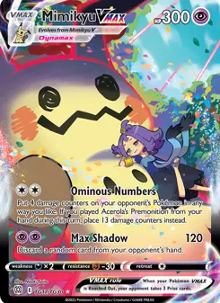 Mimikyu VMAX · Astros Cintilantes Galeria de Treinador #TG17